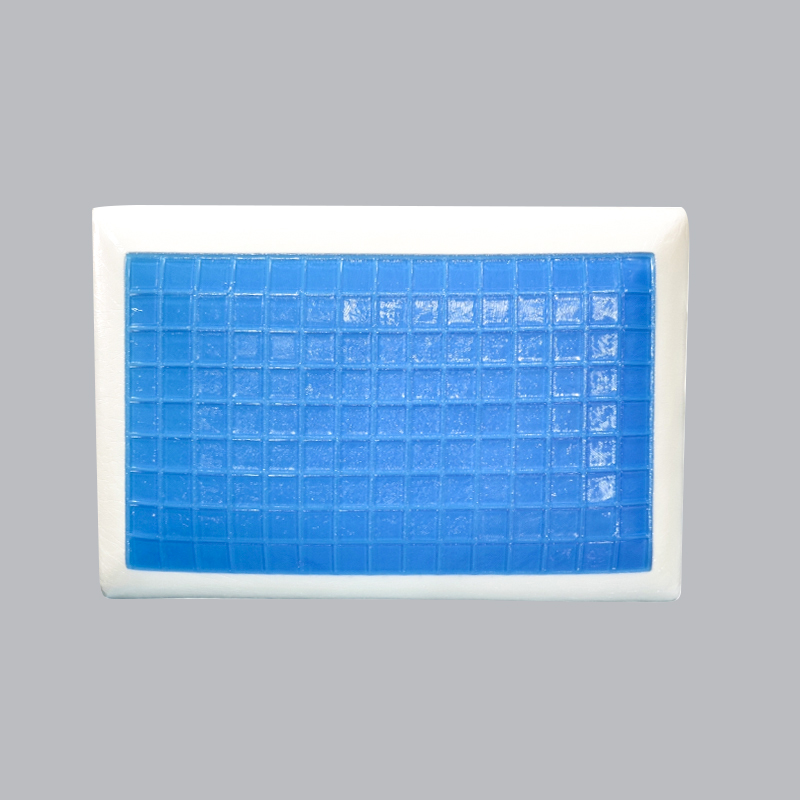 Blå ternet Memory Foam Gel pude